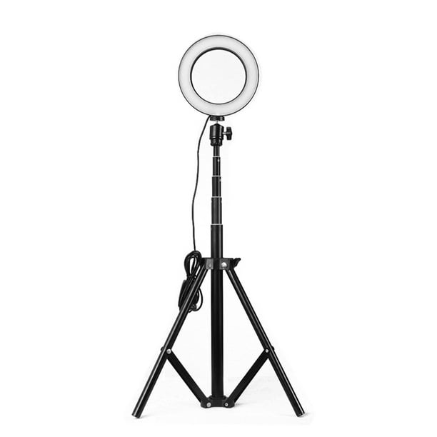 FESTNIGHT DC5V 5W LED Light Round Selfie Camera Lamp with Telescopic Tripod USB Powered Operated 10 Levels Adjustable Brightness/Color Temperature Changing/ 360° Rotatable Illumination Angle for Live FESTNIGHT DC5V 5W LED Light Round Selfie Camera Lamp with Telescopic Tripod USB Powered Operated 10 Levels Adjustable Brightness/Color Temperature Changing/ 360° Rotatable Illumination Angle for Live